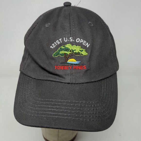USGA Mens 121st U.S. Open Torrey Pines Slideback Hat Gray Adjustable Embroidered - Picture 3 of 11